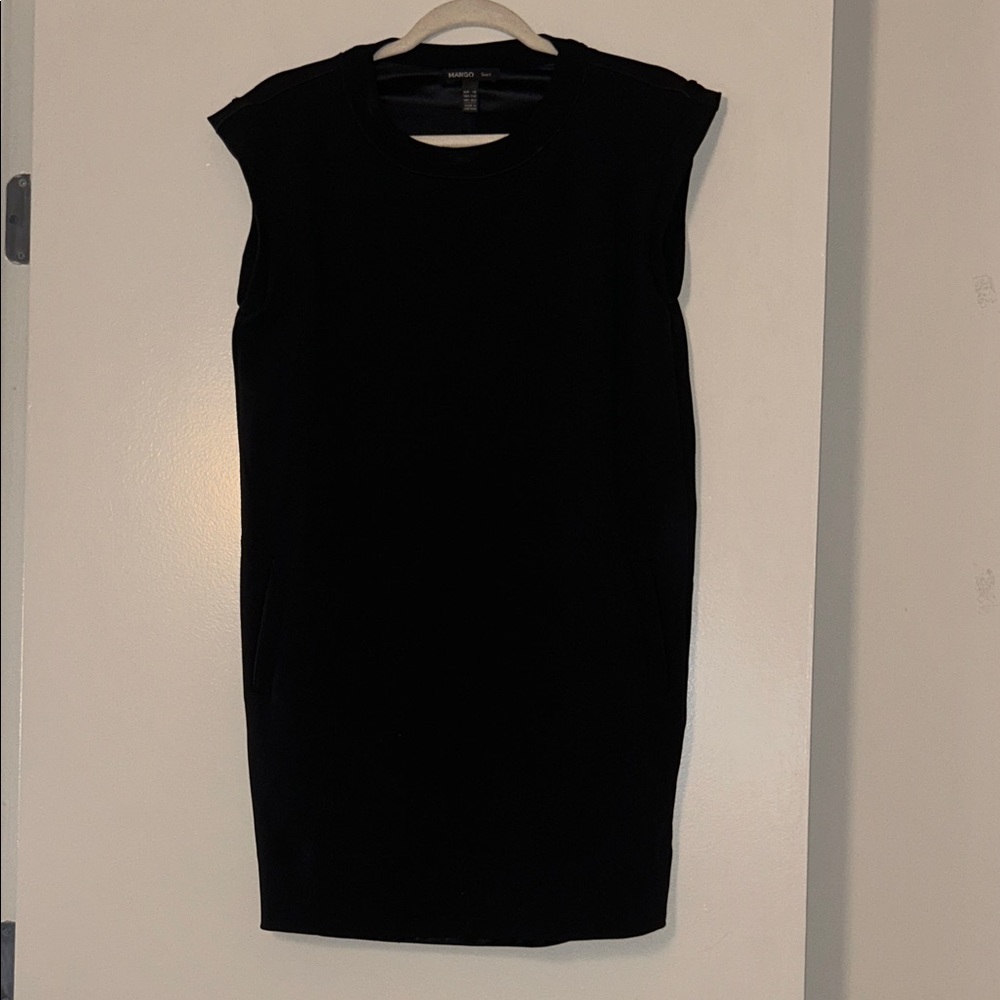 Mango Classic Black Suit Dress with Pockets